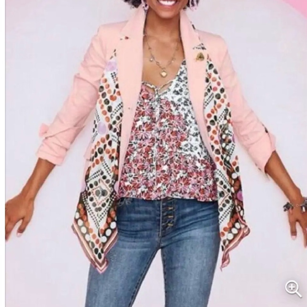 CAbi #5730 Seraphina Floral Faux Wrap Sleeveless Blouse Size Small